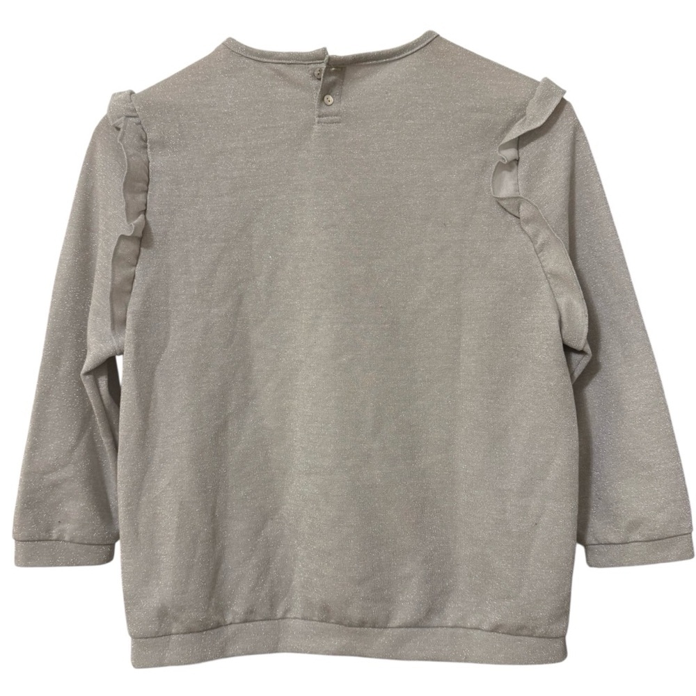 4/$25 KIDICHIC Teen Girls Silver Top Blouse Size XXL / 20 3/4 Sleeve Ruffle - Picture 8 of 8